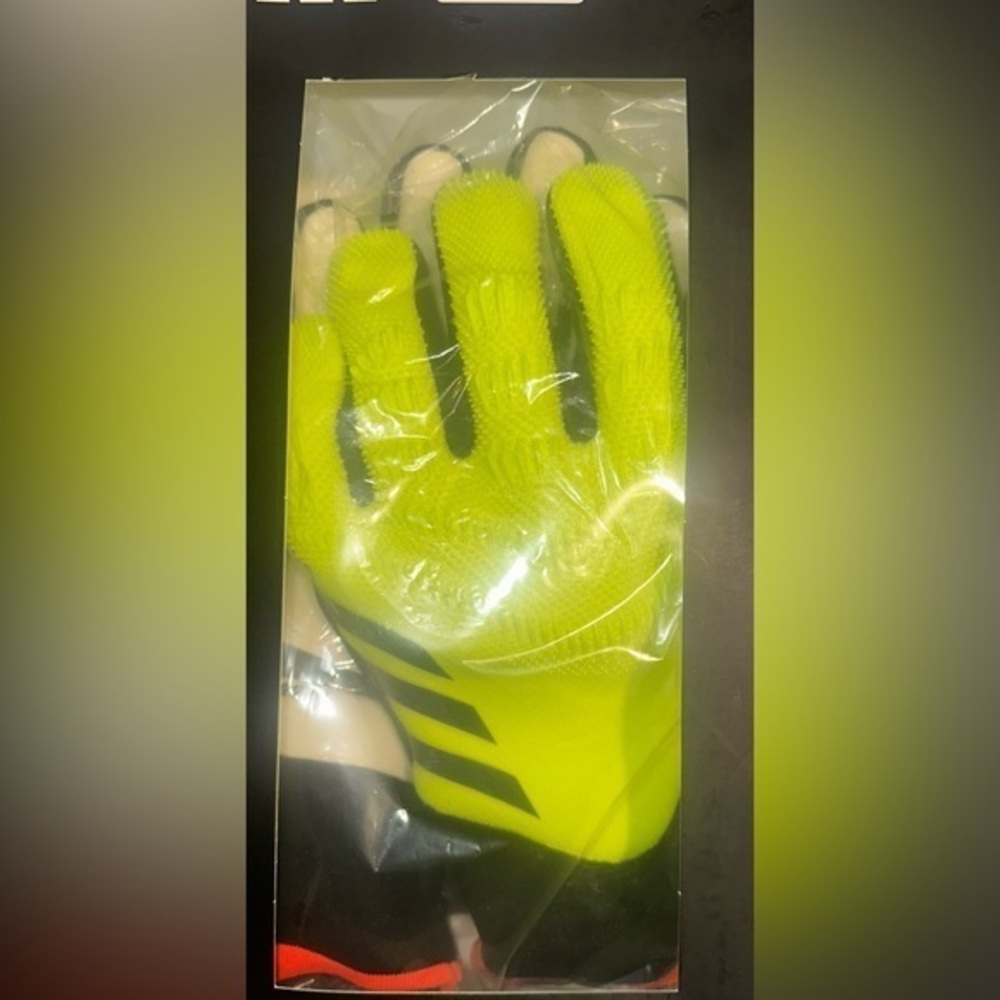 Adidas Neon Yellow and Black Gloves